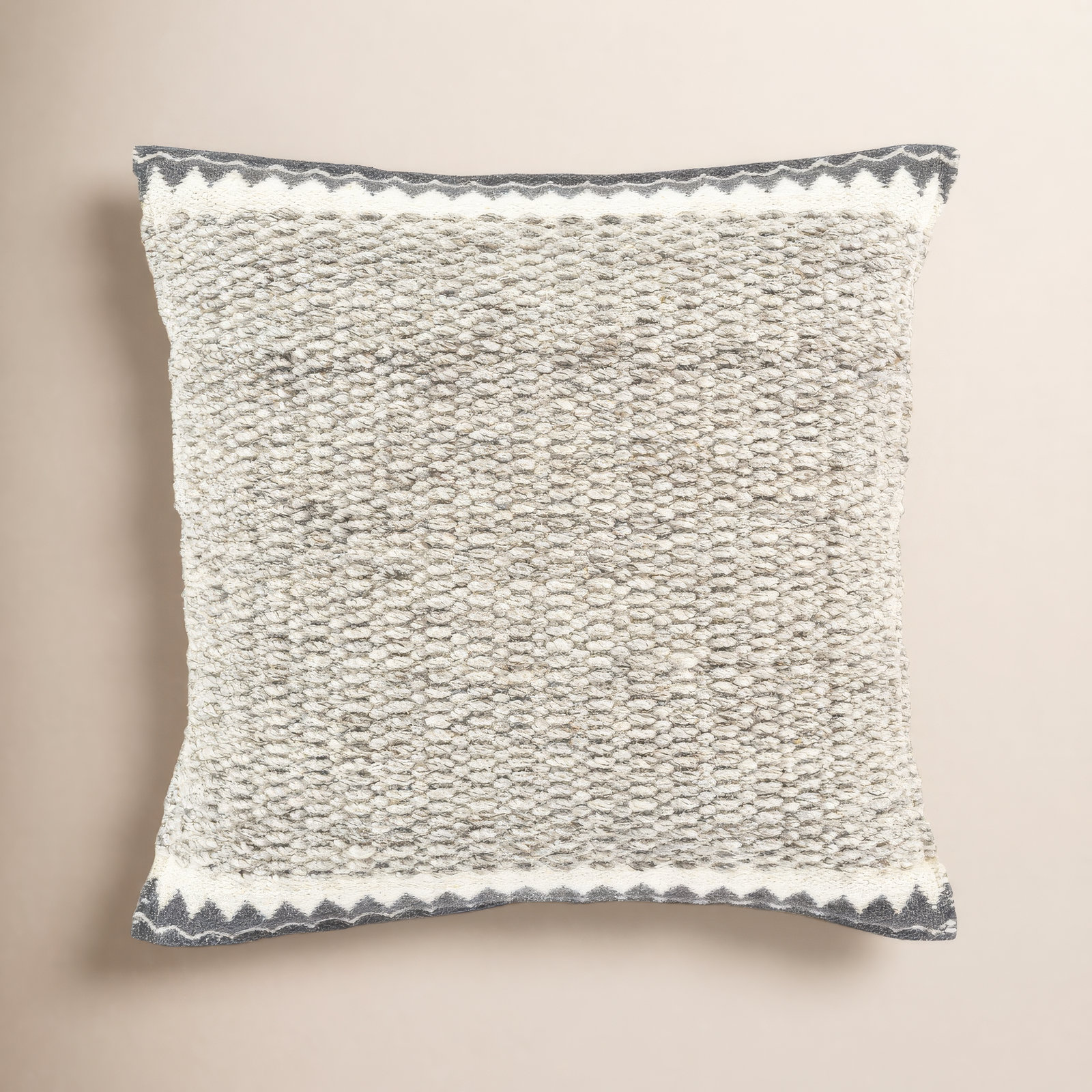 Reni Wool Throw Pillow, 22"H x 22"W, Polyester/Polyfill