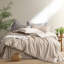 Ensemble de housse de couette en microfibre 3 pièces avec fermeture à glissière et attaches d'angle Solayne, certifié OEKO-TEX-110582278-110582279