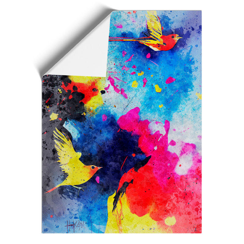 Bird Splash No.3 - Wall Art, Paper, 29.7cm H x 21cm W, No Matte