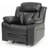 Elegant Padded Arm Recliner In Black-631853850