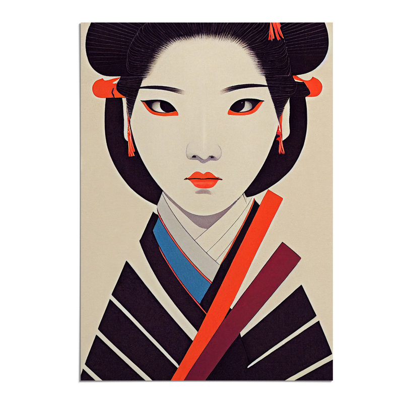 View Of A Geisha No.1 - Wall Art, Paper, 42cm H x 29.7cm W, No Matte