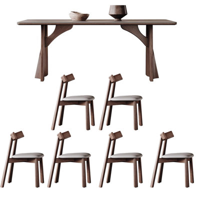 Modern Simple Light Luxury Dining Table Rectangular 62.99'' L x 31.49'' W Dining Set