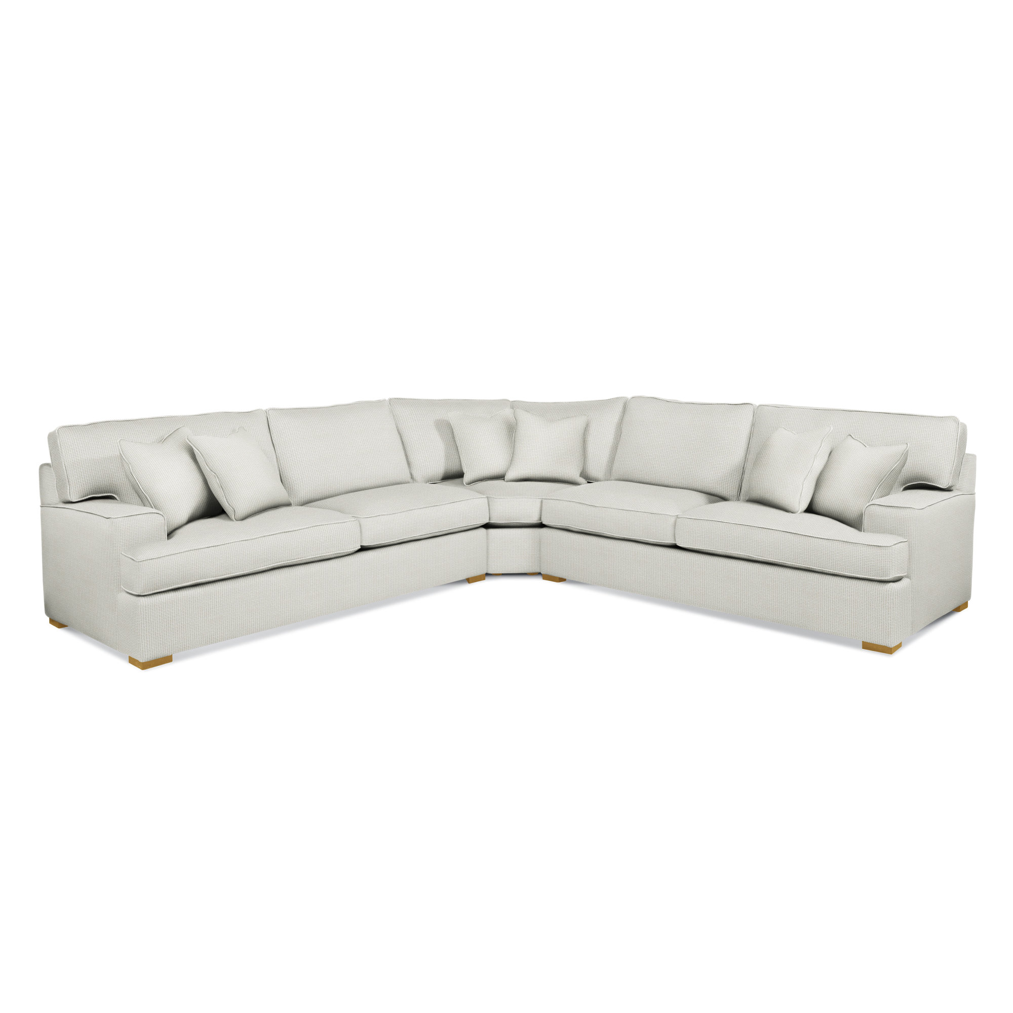 Sadie 3-Piece Upholstered Sectional, Honey Finish, Flower Blossom; 0587-41