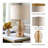 Elegant Gold Glass 30" Table Lamp with Velvet Shade and Iron Base