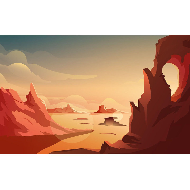 Papier peint de qualité supérieure - Canyon du coucher du soleil, L 120 po x l 180 po