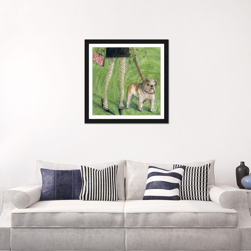 « english bouledogue », reproduction d’art sur toile tendue bella pilar, H 16 po x l 16 po x P 1 po, Blanc