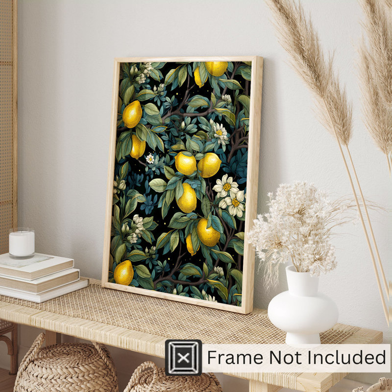 «Food and Kitchen Lemon Dreams», impression d'art moderne sans cadre, H 36 po x l 24 po