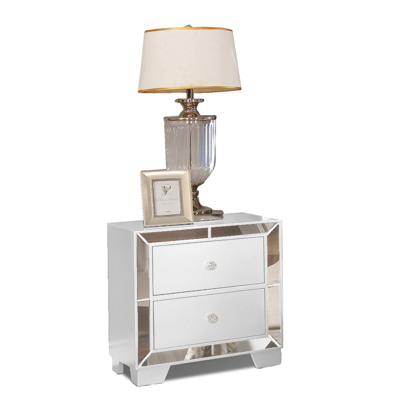 Fazeley Solid + Manufactured Wood Nightstand, White
