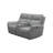 Aurora Light Grey Breathable Leather 3-Piece Power Living Room Recliner Sofa Set With USB Charging, LED Lighting & Storage Console