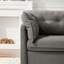 Fauteuil d'appoint surdimensionné en chenille gris doux pour salon
