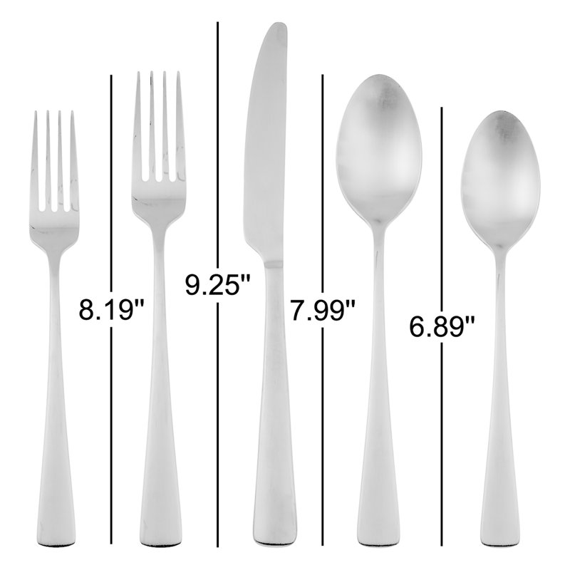 Elmire 20-Piece Flatware Set, Black Satin