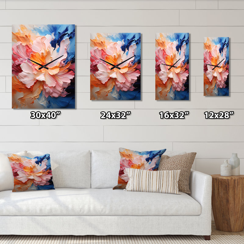 Horloge murale rose III, Petit