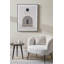 Art Deco Print With Linear Gold Detail And Black Frame - Single Picture Frame Print on Canvas