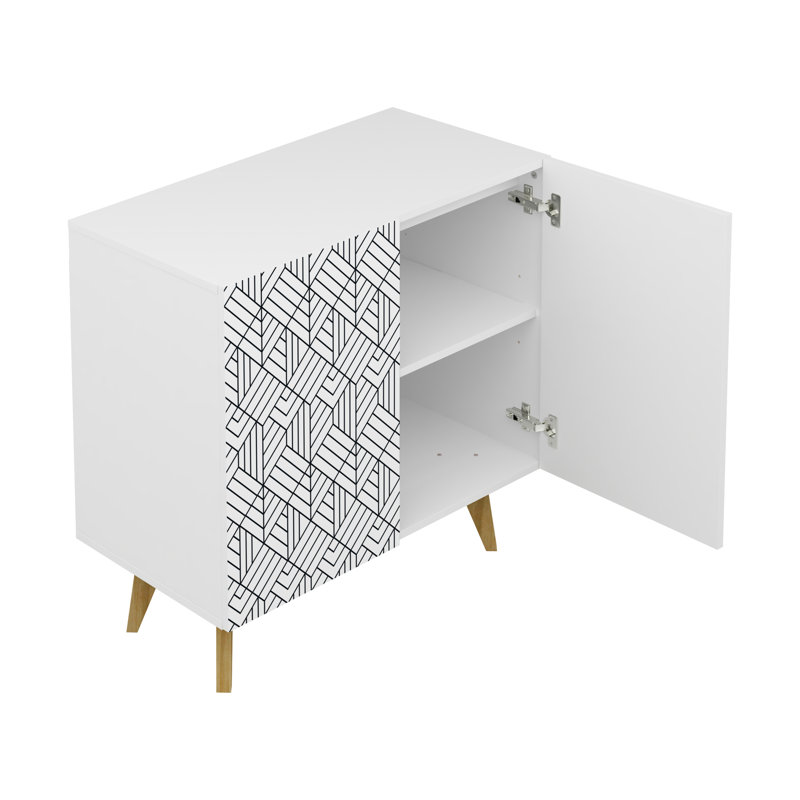 Bostyn Art 2 Door Accent Cabinet, Mondrian