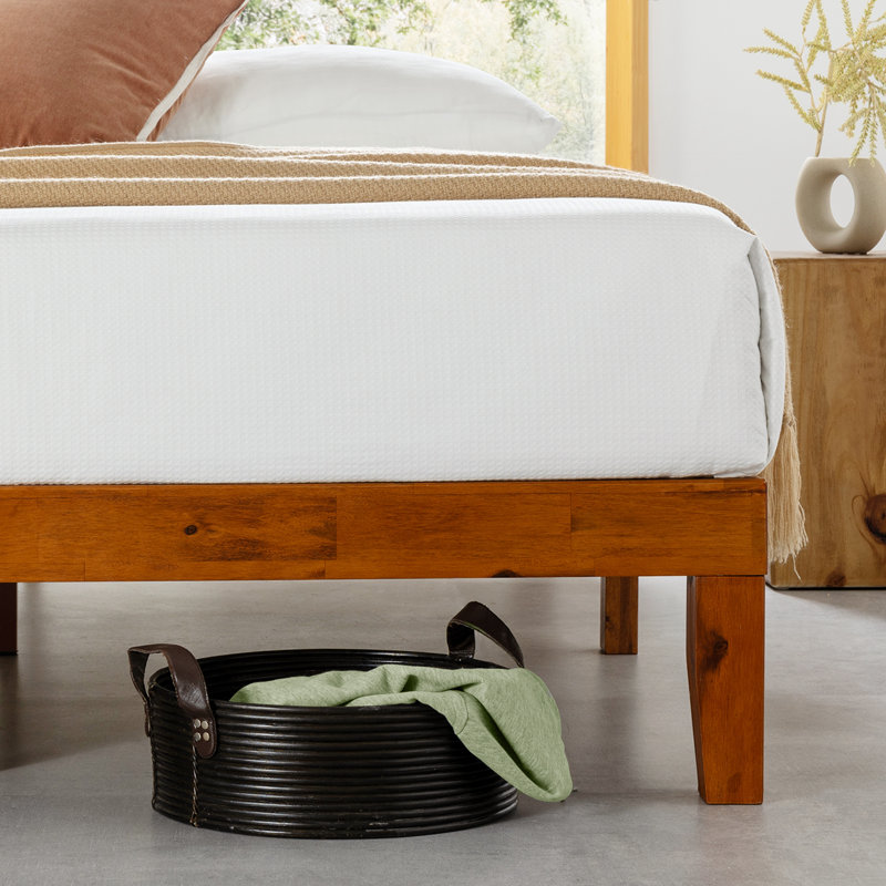 Harlow Solid Wood Platform Bed, Cherry, Twin