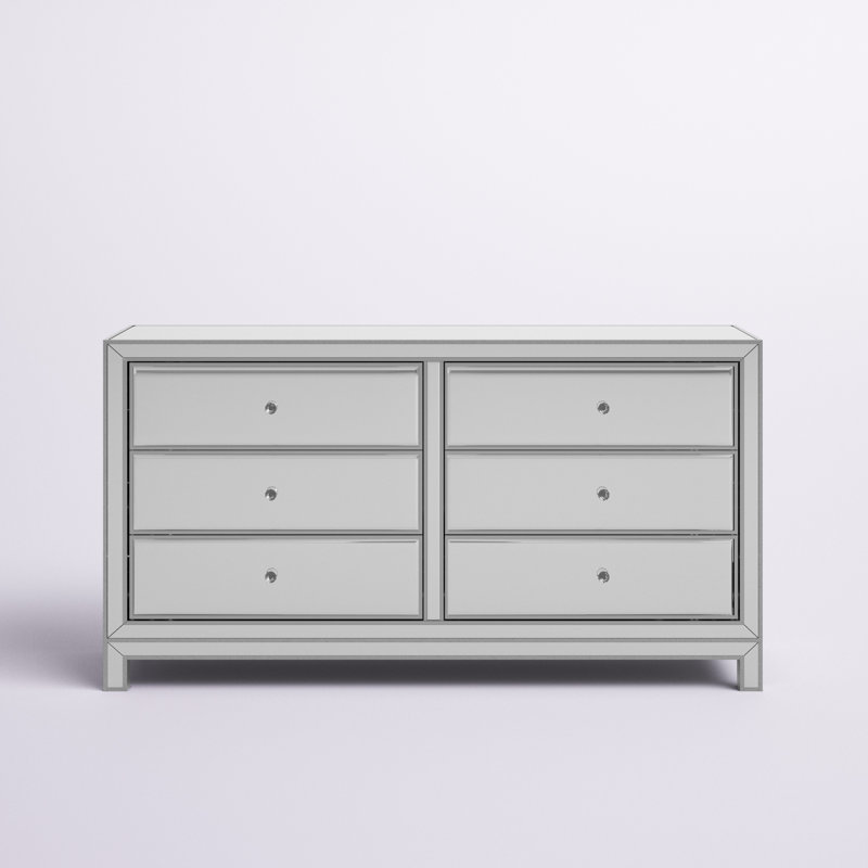 Fairgrove 60'' W 6-Drawer Glam Double Dresser