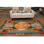 Tapis géométrique tissé à la main kilim 5 x 8