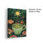 Art mural sur toile en forme de tasse de thé vert étoilé 18 x 12 pouces