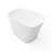 Hena 51" Solid Surface Freestanding Soaking Bathtub with Built-In Seat, Matte White Finish