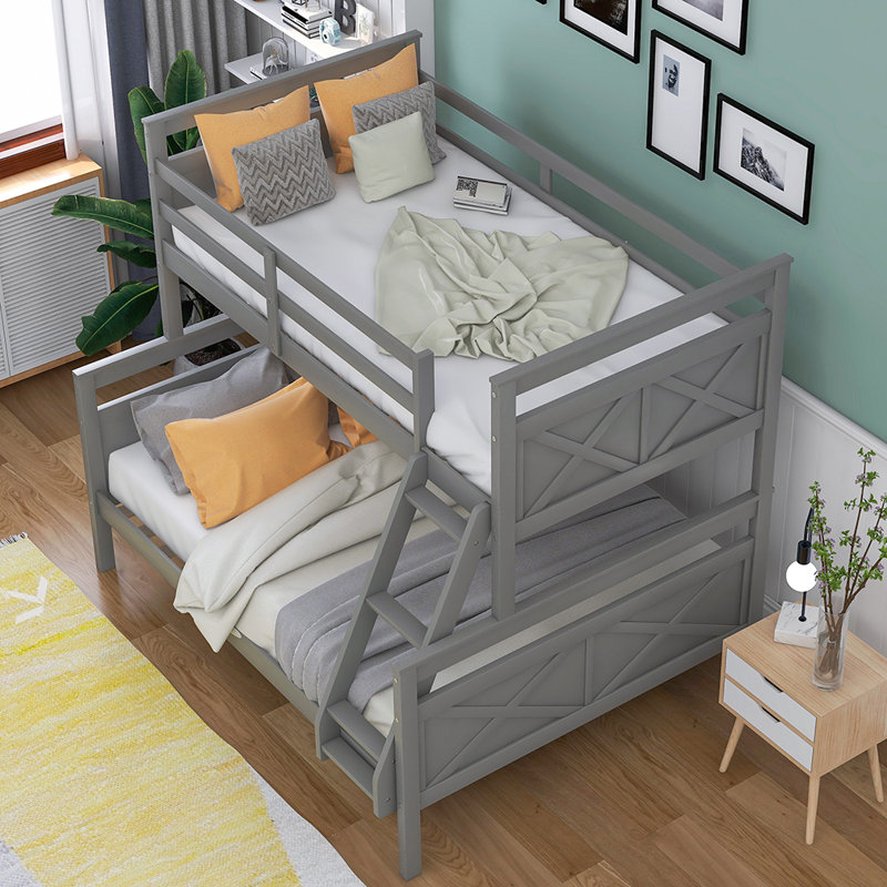 Lit plateforme double Hadessa, gris