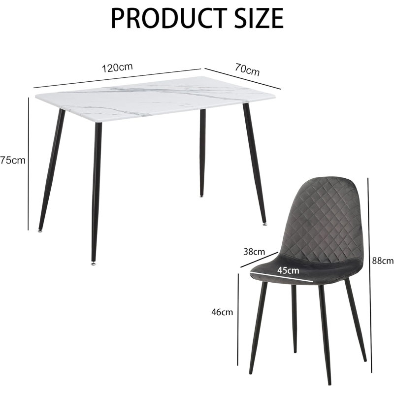 6 - Person Dining Set, Grey