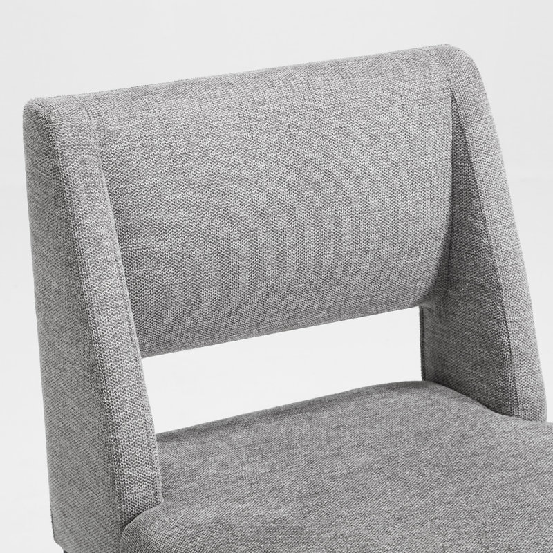 Chaise d'appoint l 18,5 po Markque, Lin gris