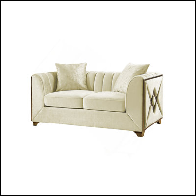 Causeuse de style moderne crème