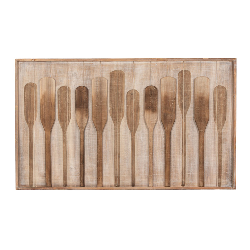Décoration murale en bois avec pales surélevées