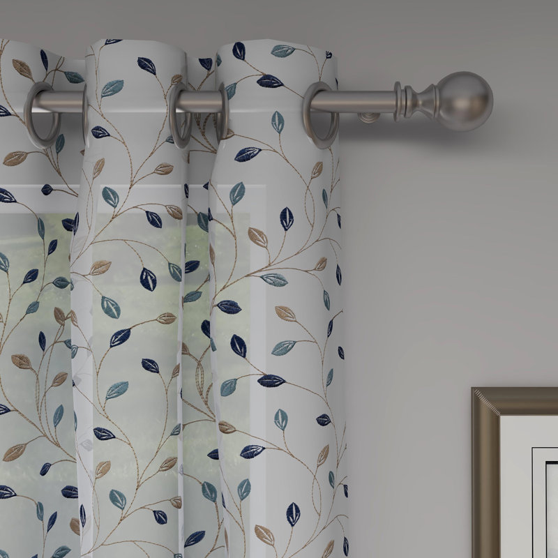 Semi Sheer Curtain Pair, Teal