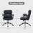 Ergonomic Upholstered Lounge Chair with Metal Frame and Armrests-53274491
