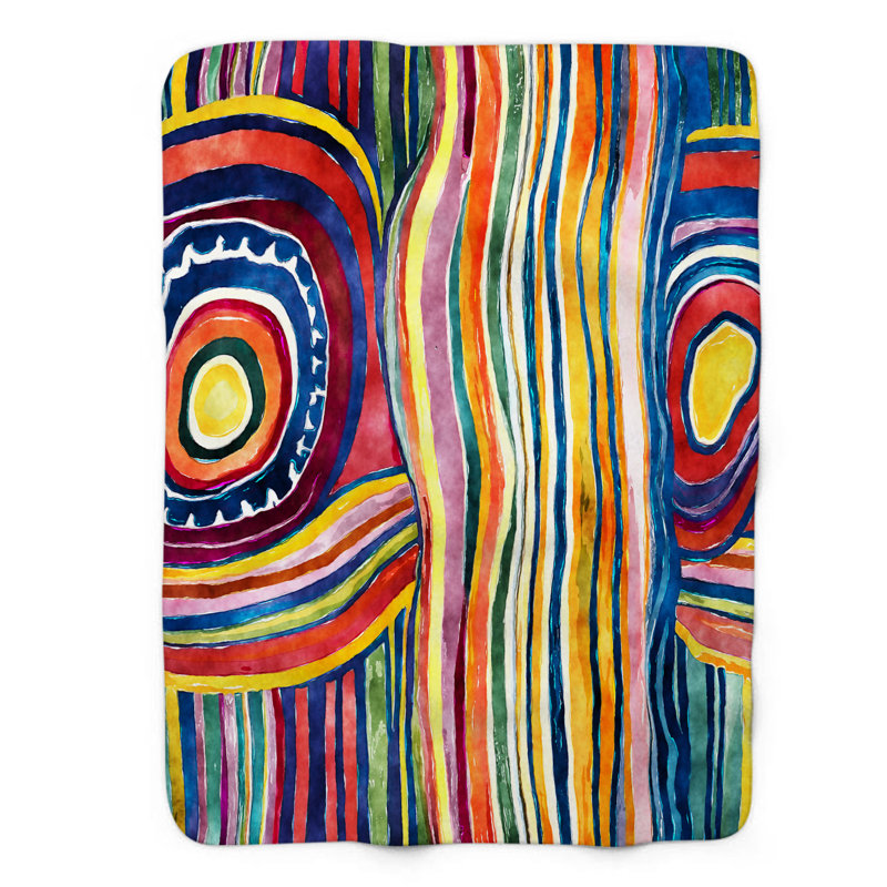 Whimsical Wavelength Stripes Throw Blanket, 50" W x 60" L