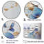 Ensemble de décorations murales bleues et dorées Exquisit Violets - Violets-107767377-107767385