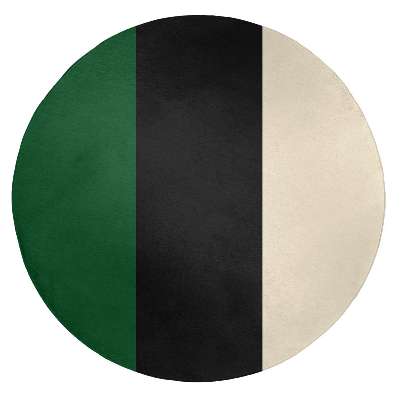 Chenille Striped Indoor Rug, Round 5'