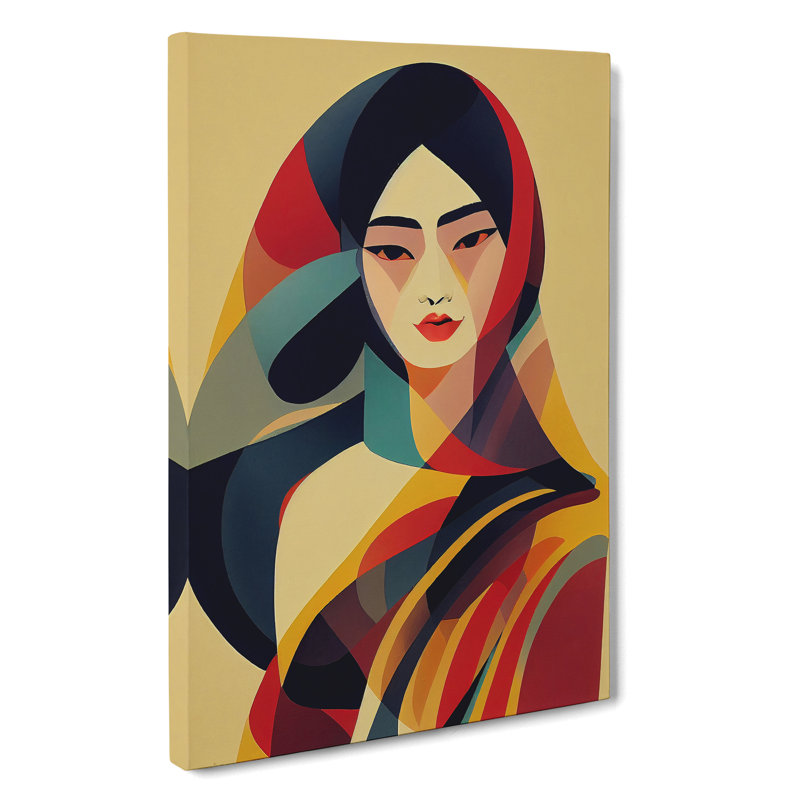 Abstract Woman Portrait No.2 - Wrapped Canvas, 60cm H x 40cm W x 3cm D