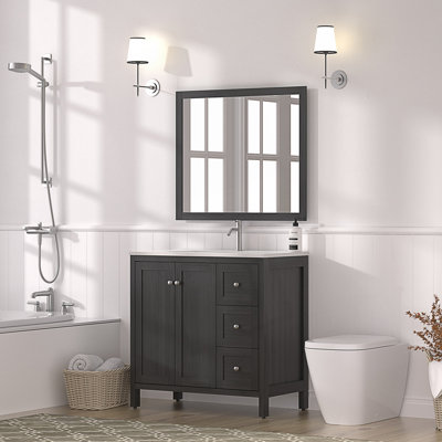 Meuble-lavabo de salle de bain de style moderne avec lavabo