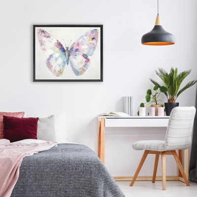 Jeweled Butterfly over Off-White Floating Frame, design by Petal Prints Design