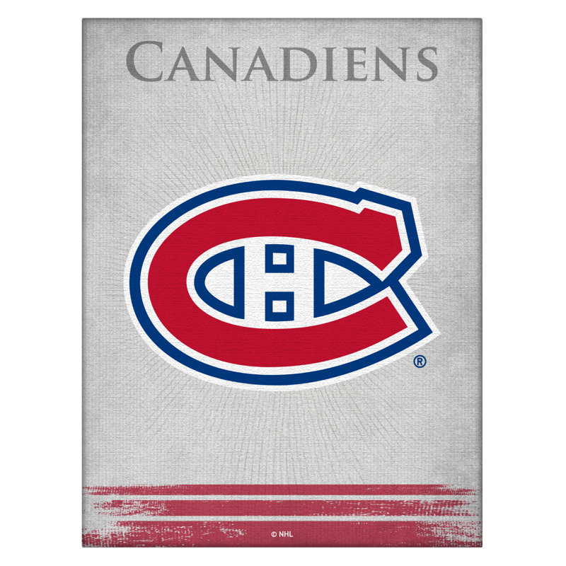 « NHL », impression sur toile, Montreal Canadiens, H 15 cm x l 20 cm