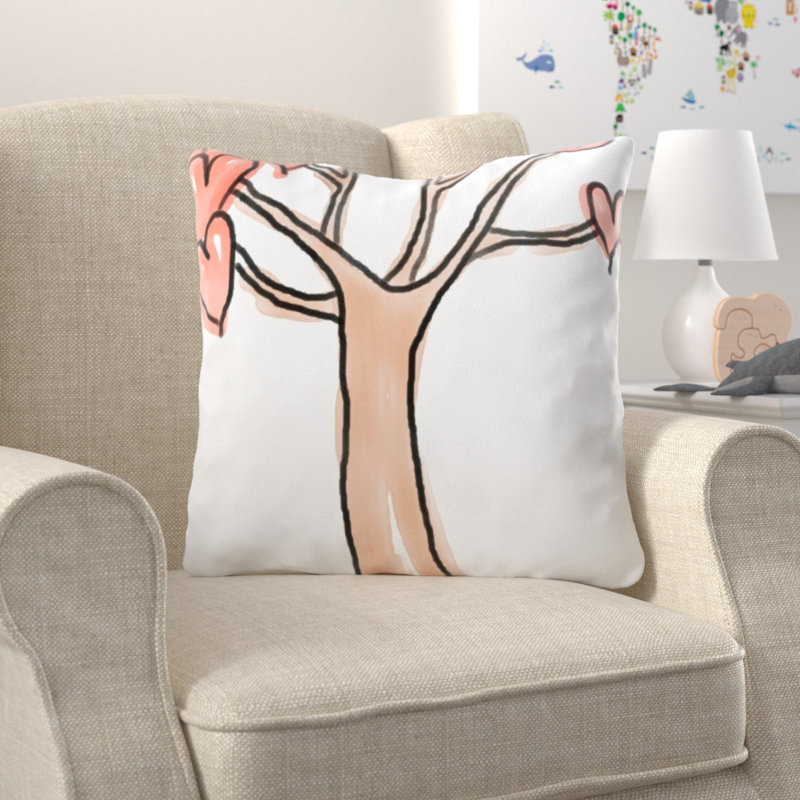 Coussin décoratif plantes Burrill, Microsuède, Intérieur