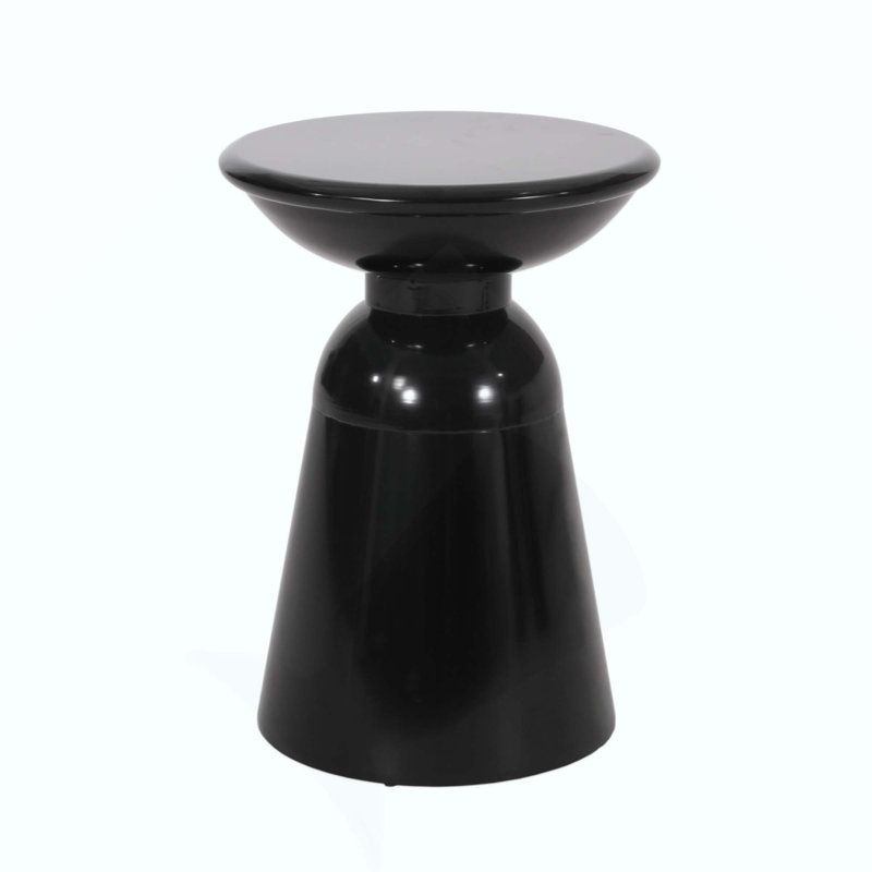 Outdoor Metal End Table -Large, Black