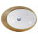 Vitreous China Oval Vessel Bathroom Sink with Overflow
