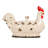 Decorative Stoneware Rooster Container with Lid and Distressed Finish