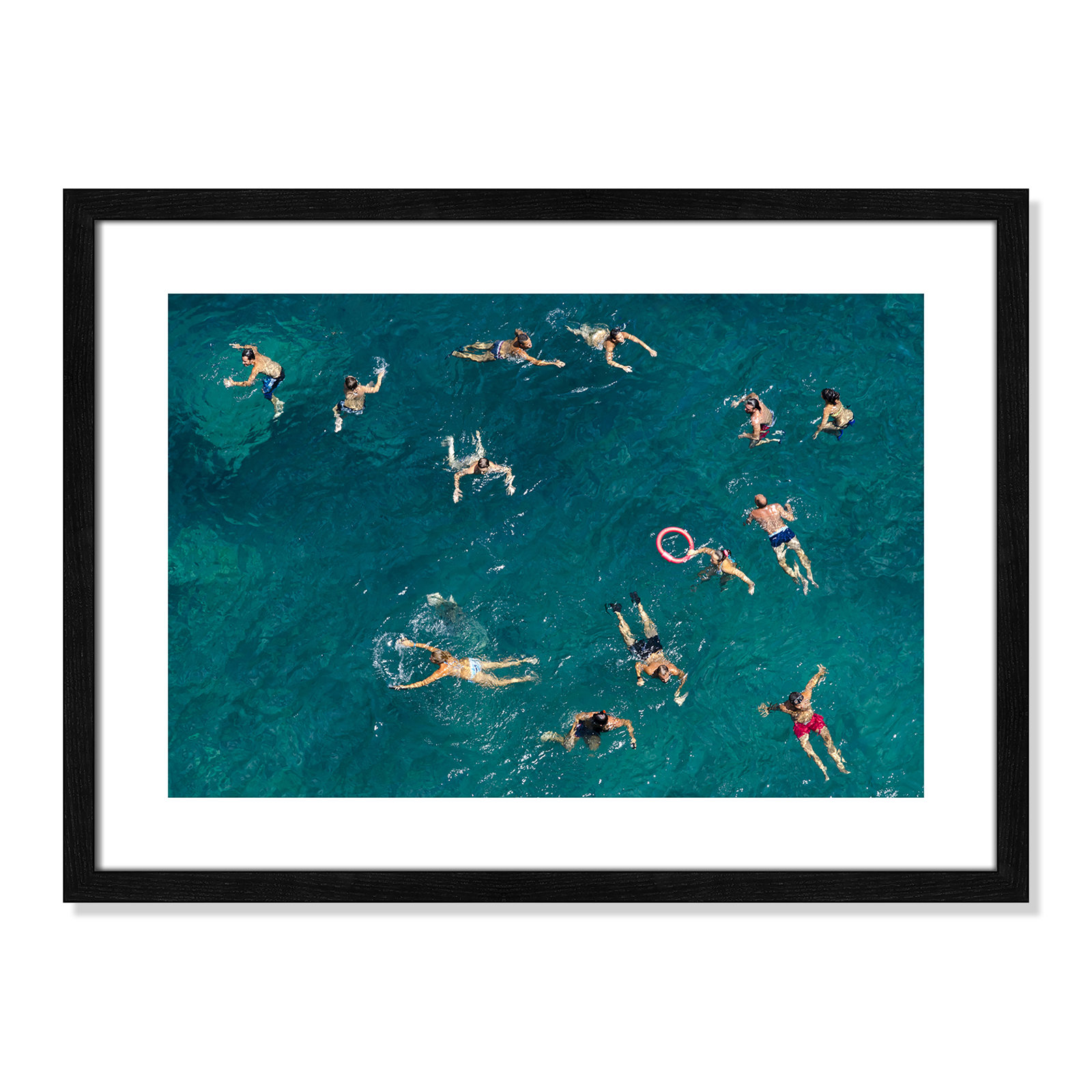 Norvell "Tonti" Print by Tonti, 17" H x 23" W x 0.75" D, Black Wood Framed Paper