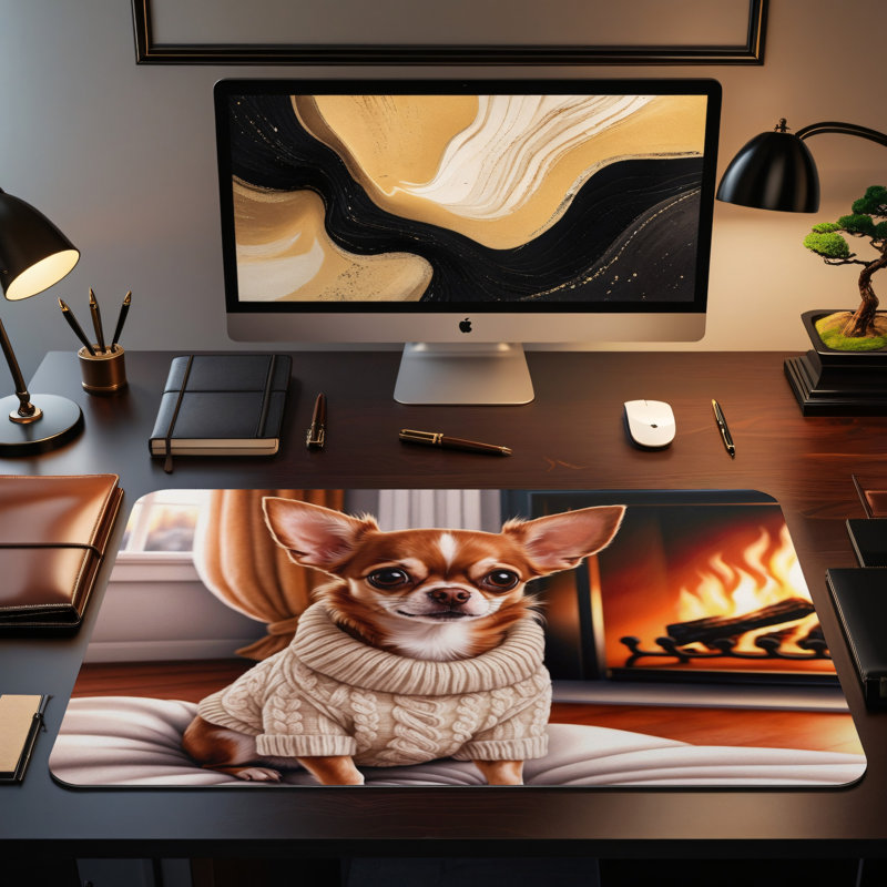 Polyester Desk Pad, 14.4x12.1