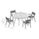 Elswick 60'' Round 4 - Person Outdoor Dining Set with Cushions