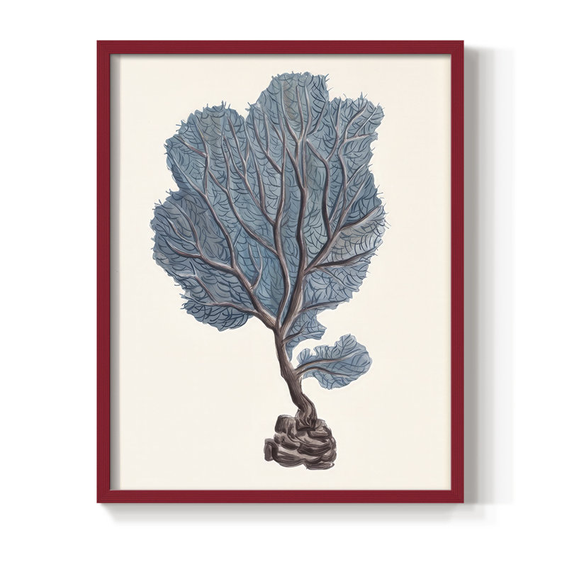 «Indigo Reef IV», H 21 po x l 17 po, Rouge