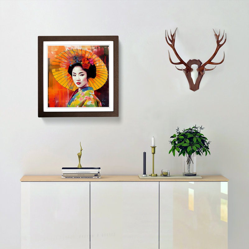 Single Picture Frame Print on Wood, Walnut