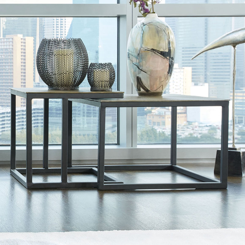 Arca Glass Nesting End Table