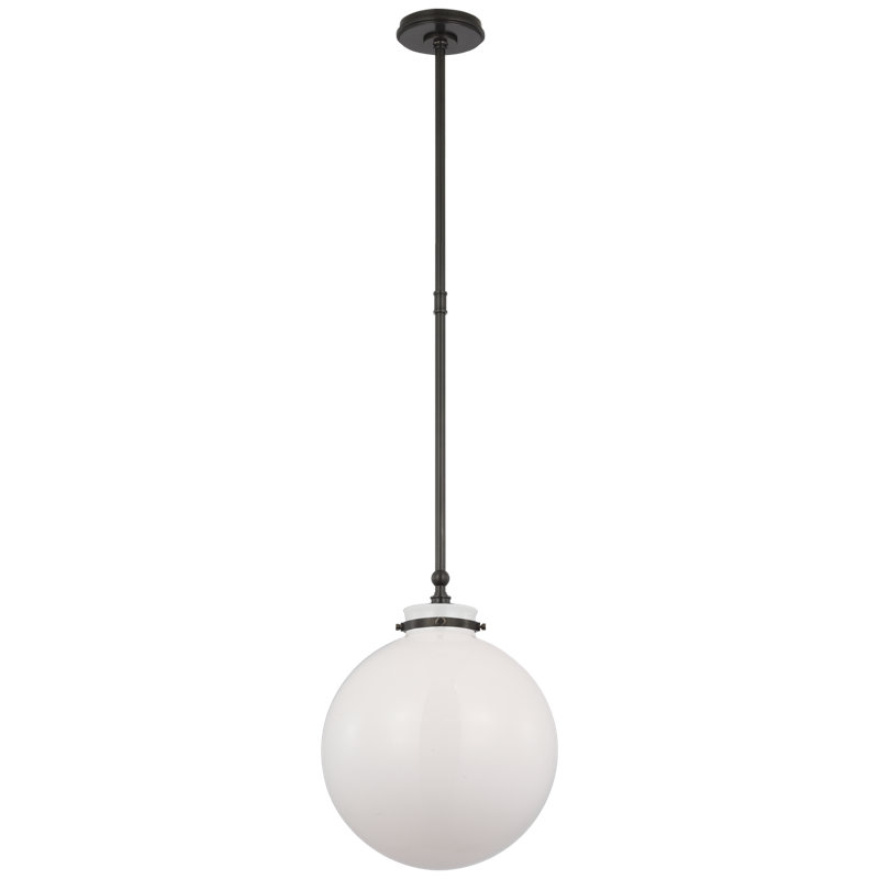Parkington 1 - Light Pendant, Antique-Burnished Brass, Clear Glass, 17.75" H x 14" W x 14" D