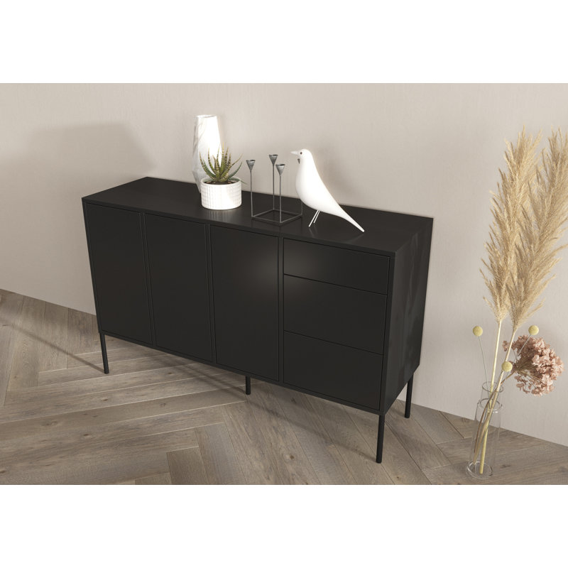 Caola 130cm Sideboard, Black