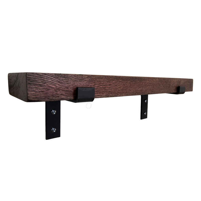 Rayne Red Oak Bracket Shelf, 2" H x 30" W x 4.5" D, Brown